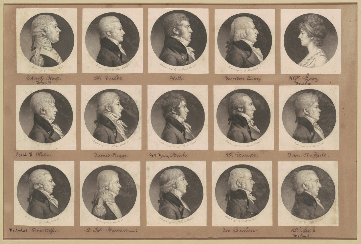 Saint-Mémin samling af portrætter, gruppe 23 af Charles B. J. Févret de Saint Mémin