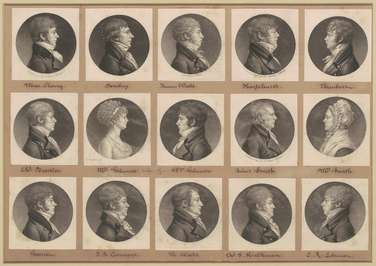 Saint-Mémin samling af portrætter, gruppe 25 af Charles B. J. Févret de Saint Mémin
