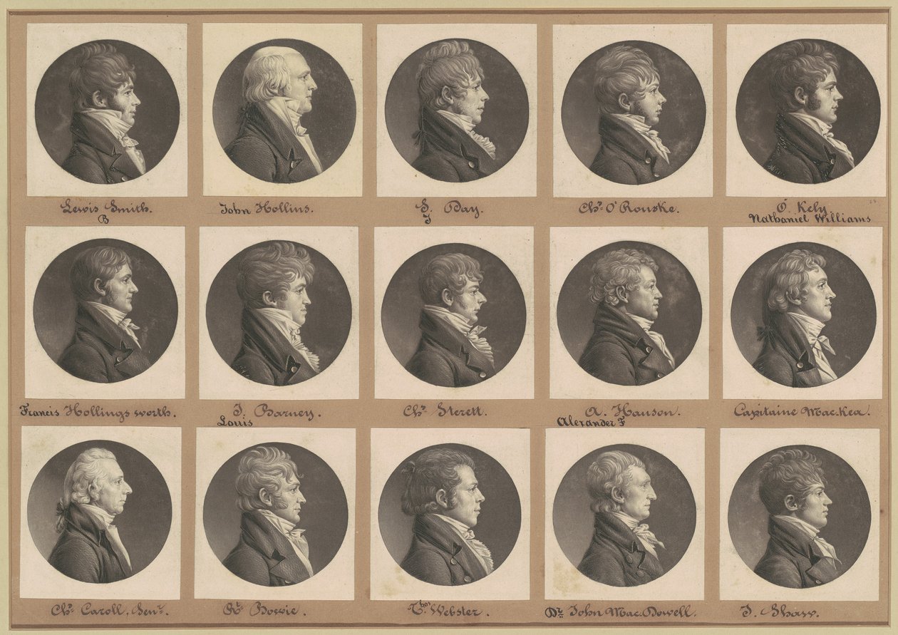 Saint-Mémin samling af portrætter, gruppe 28 af Charles B. J. Févret de Saint Mémin