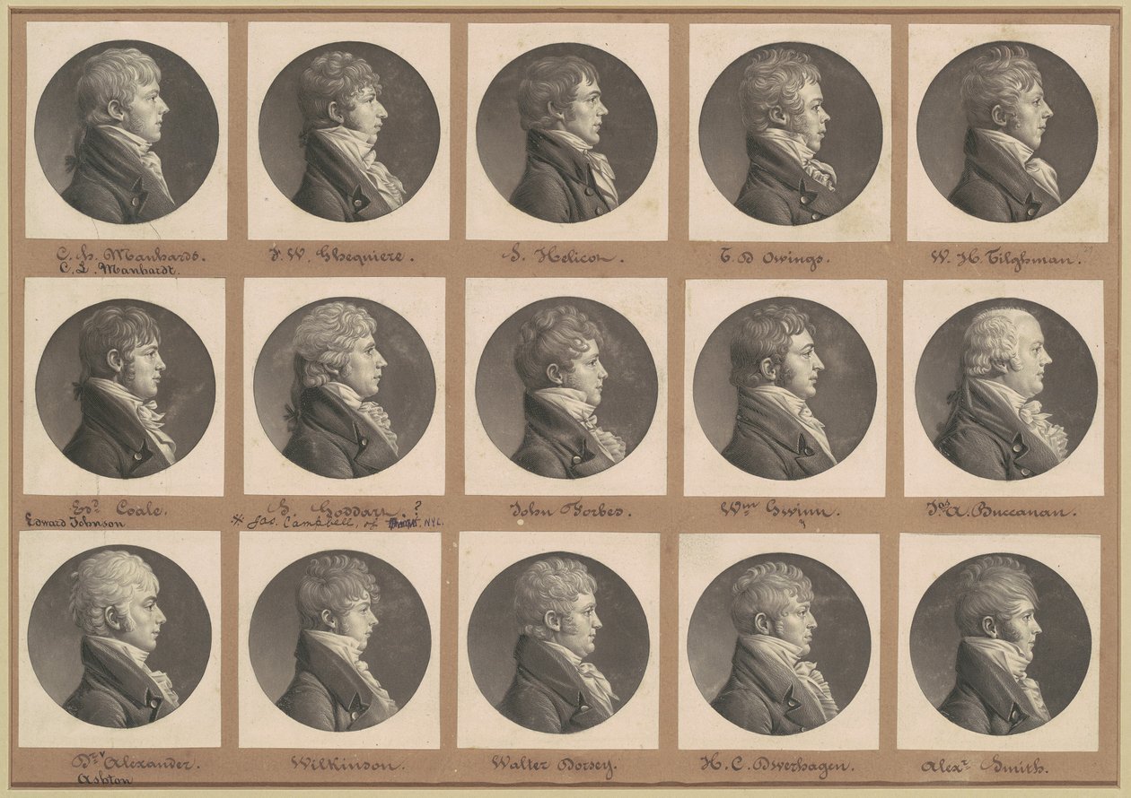 Saint-Mémin samling af portrætter, gruppe 29 af Charles B. J. Févret de Saint Mémin