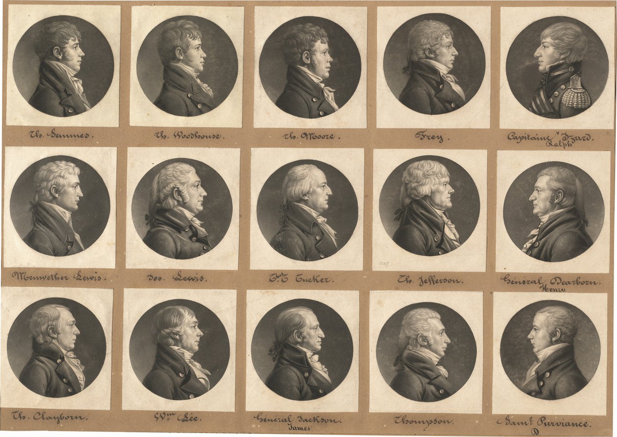 Saint-Mémin samling af portrætter, gruppe 31 af Charles B. J. Févret de Saint Mémin