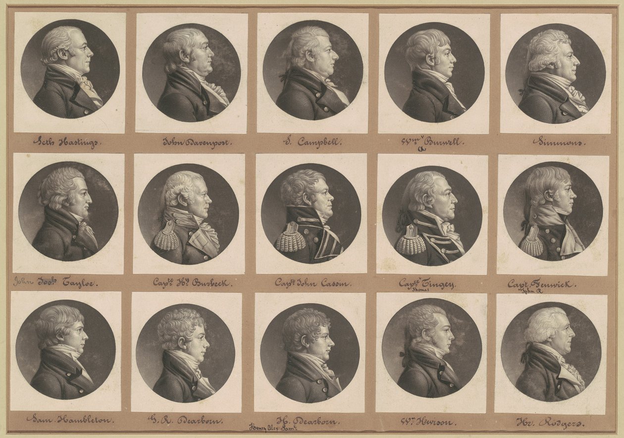 Saint-Mémin samling af portrætter, gruppe 34 af Charles B. J. Févret de Saint Mémin