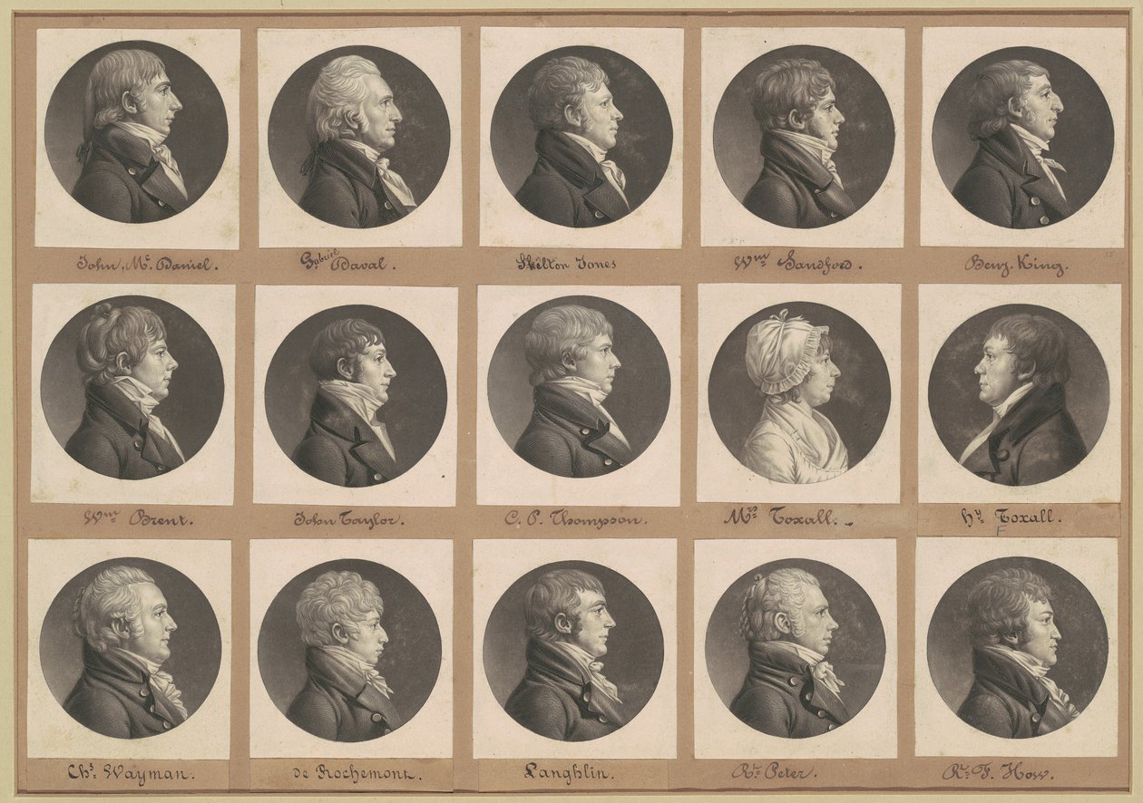 Saint-Mémin samling af portrætter, gruppe 35 af Charles B. J. Févret de Saint Mémin
