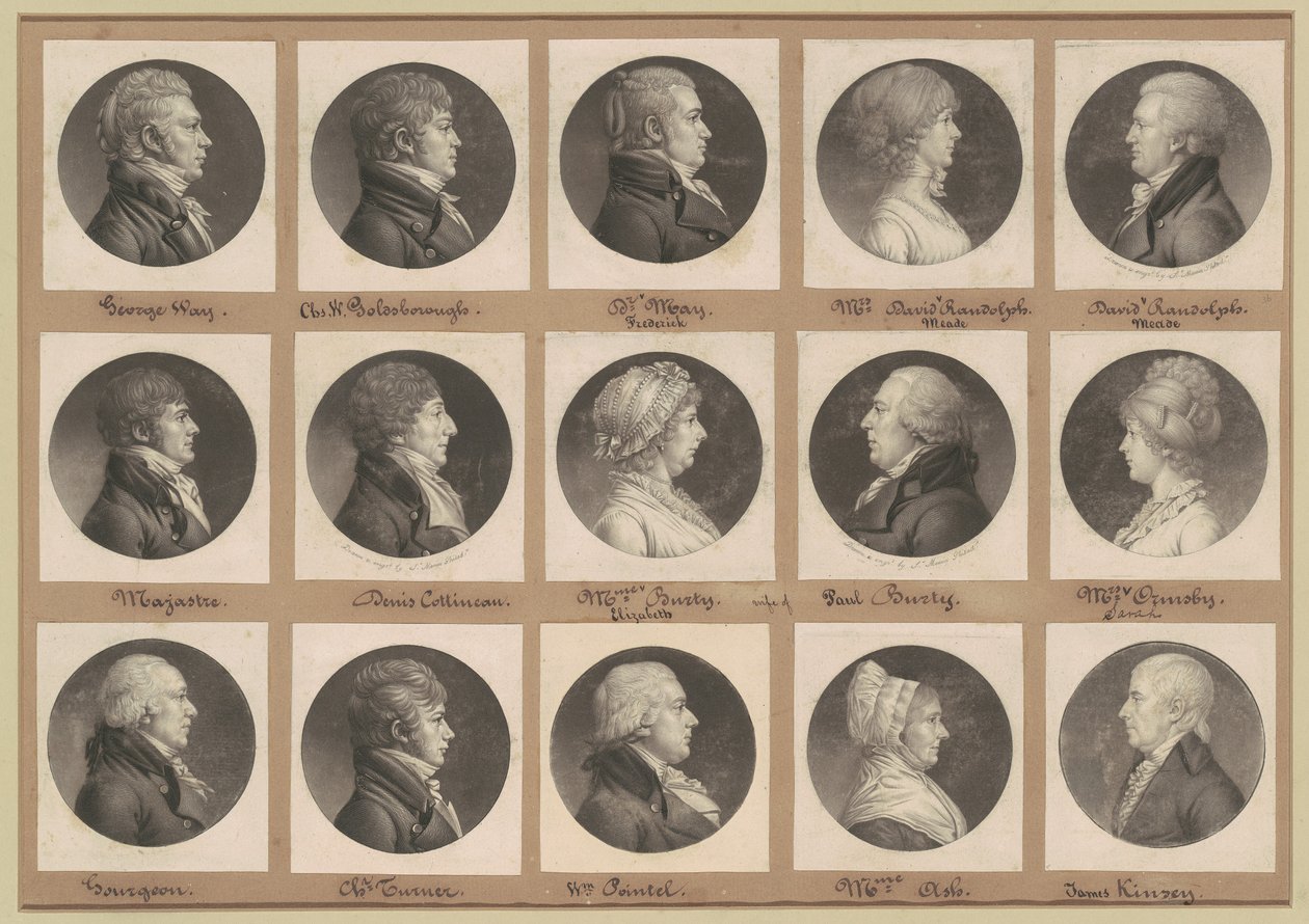 Saint-Mémin samling af portrætter, gruppe 36 af Charles B. J. Févret de Saint Mémin