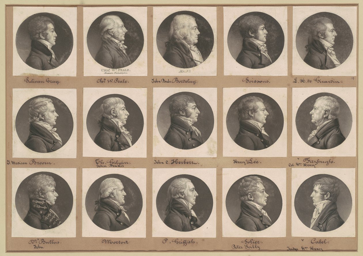 Saint-Mémin samling af portrætter, gruppe 37 af Charles B. J. Févret de Saint Mémin
