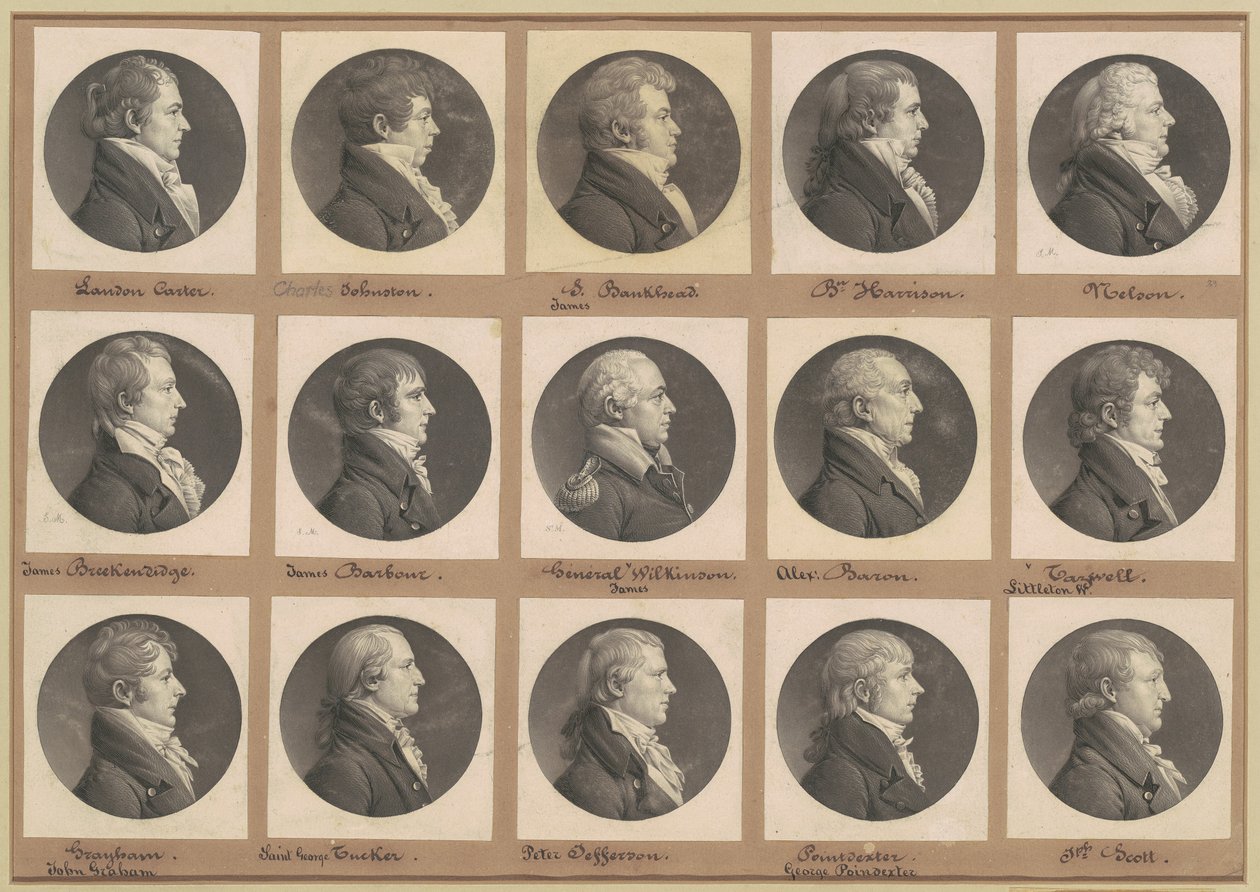 Saint-Mémin samling af portrætter, gruppe 39 af Charles B. J. Févret de Saint Mémin