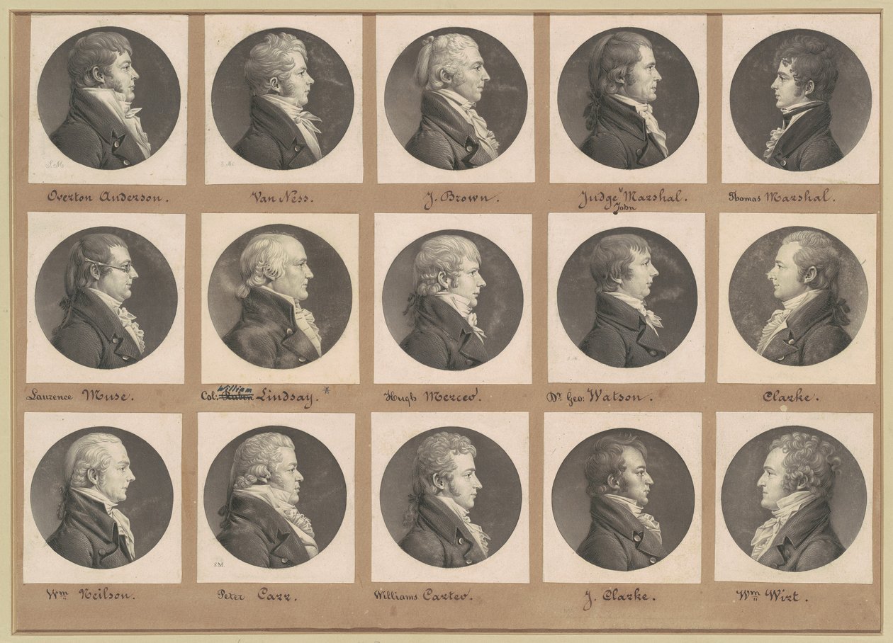 Saint-Mémin samling af portrætter, gruppe 40 af Charles B. J. Févret de Saint Mémin