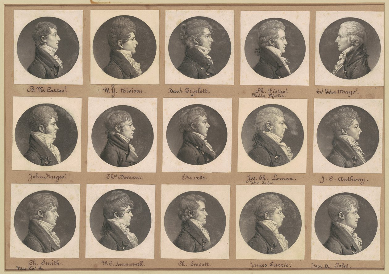 Saint-Mémin samling af portrætter, gruppe 41 af Charles B. J. Févret de Saint Mémin