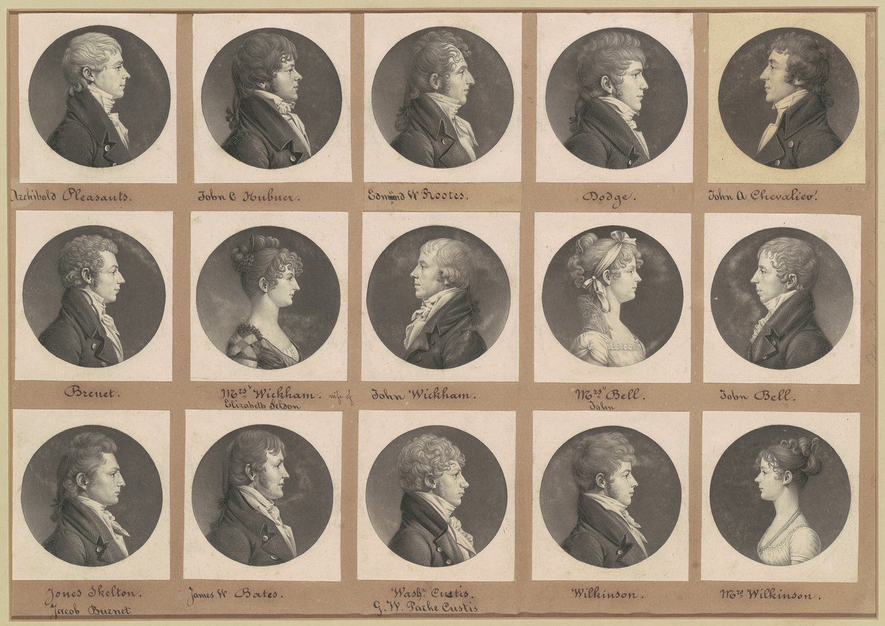 Saint-Mémin samling af portrætter, gruppe 43 af Charles B. J. Févret de Saint Mémin