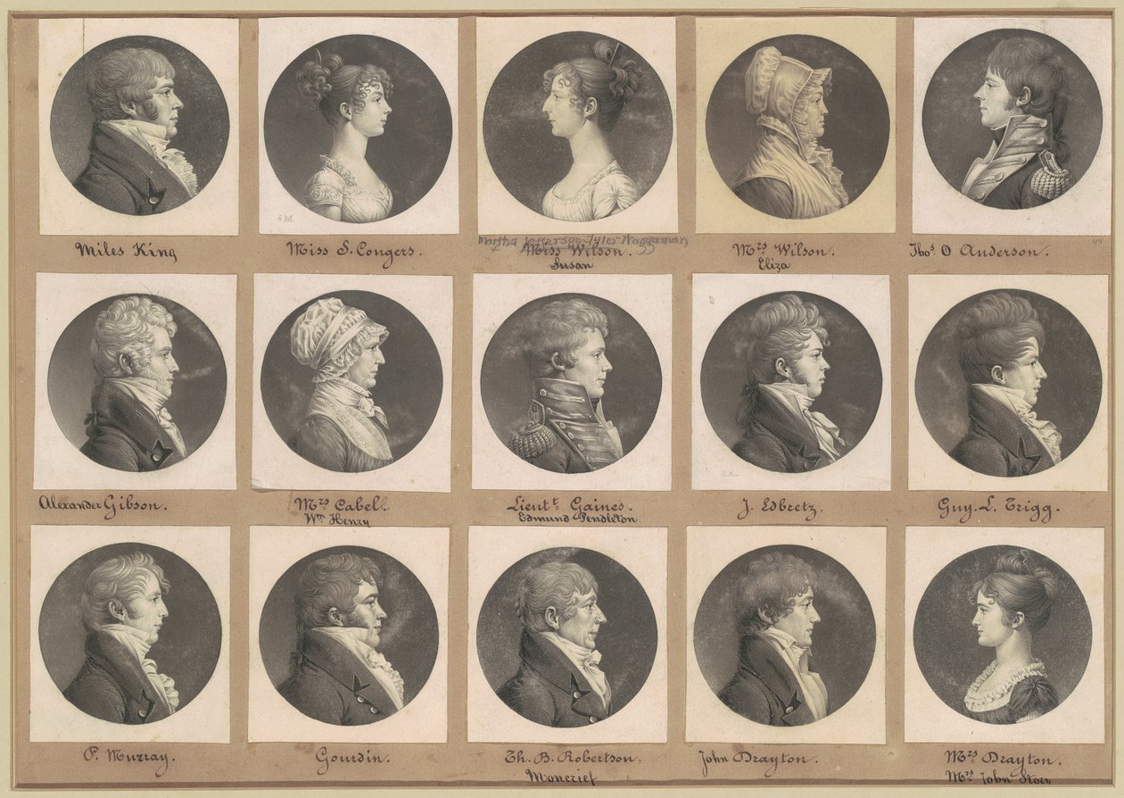 Saint-Mémin samling af portrætter, gruppe 44 af Charles B. J. Févret de Saint Mémin