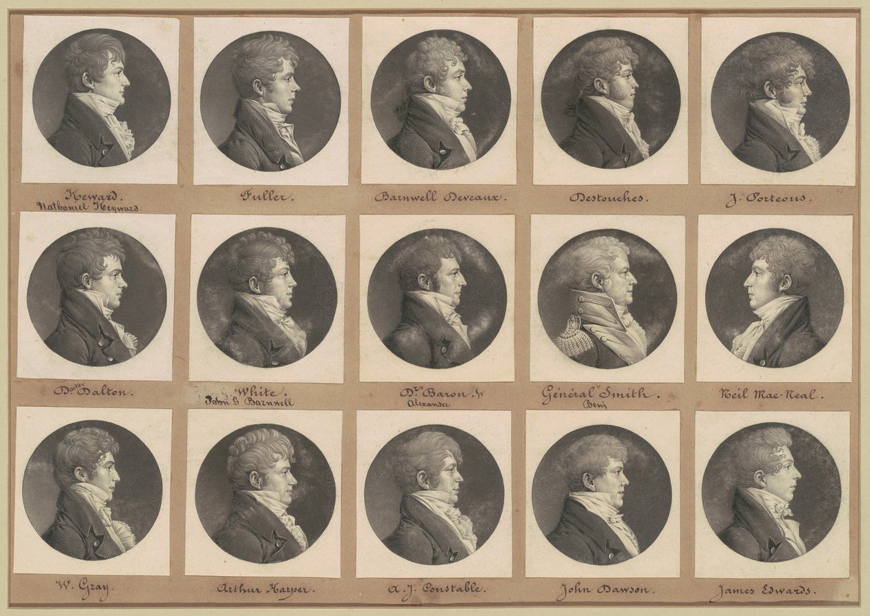 Saint-Mémin samling af portrætter, gruppe 45 af Charles B. J. Févret de Saint Mémin