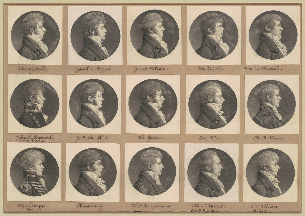 Saint-Mémin samling af portrætter, gruppe 46 af Charles B. J. Févret de Saint Mémin