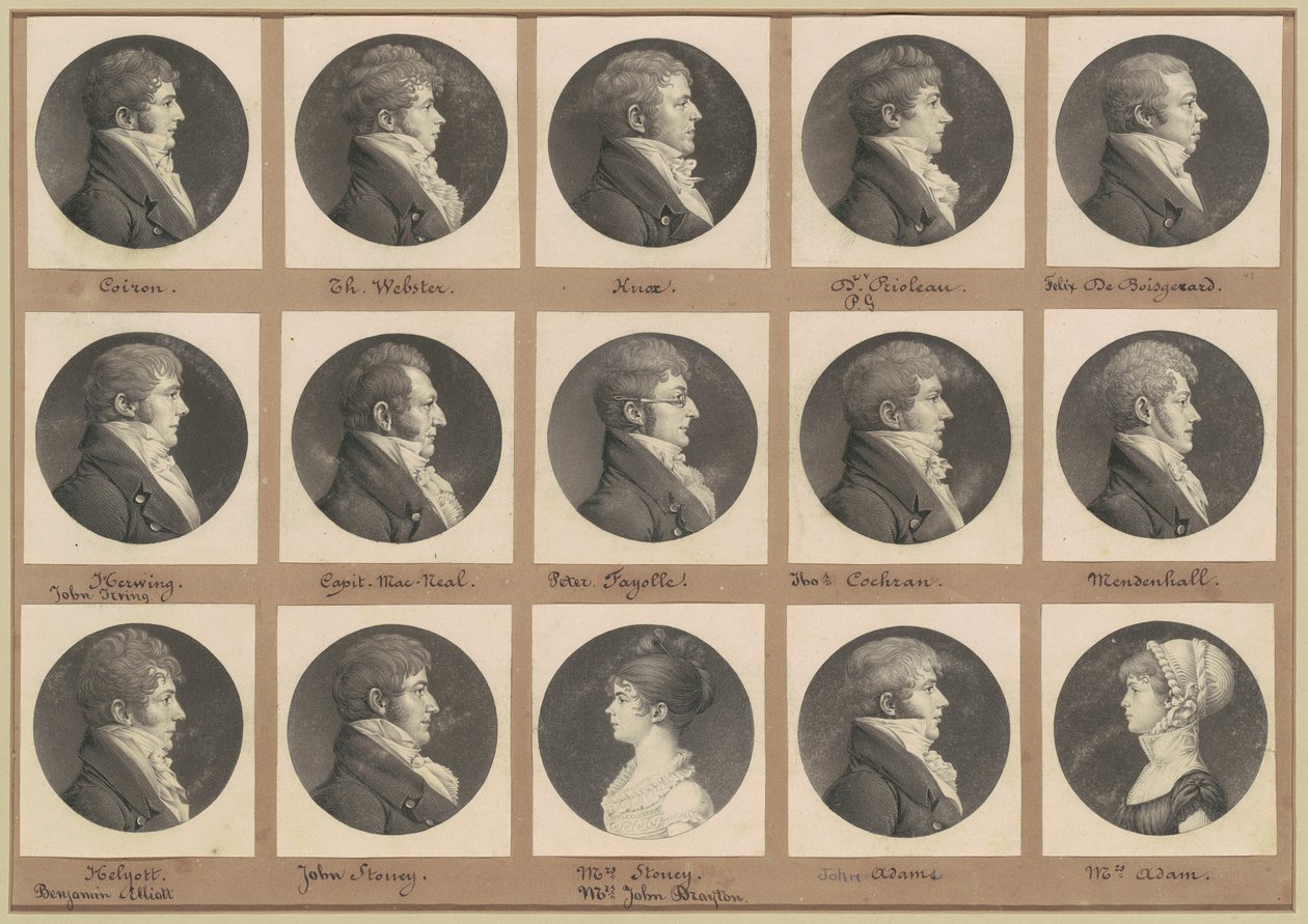 Saint-Mémin samling af portrætter, gruppe 47 af Charles B. J. Févret de Saint Mémin