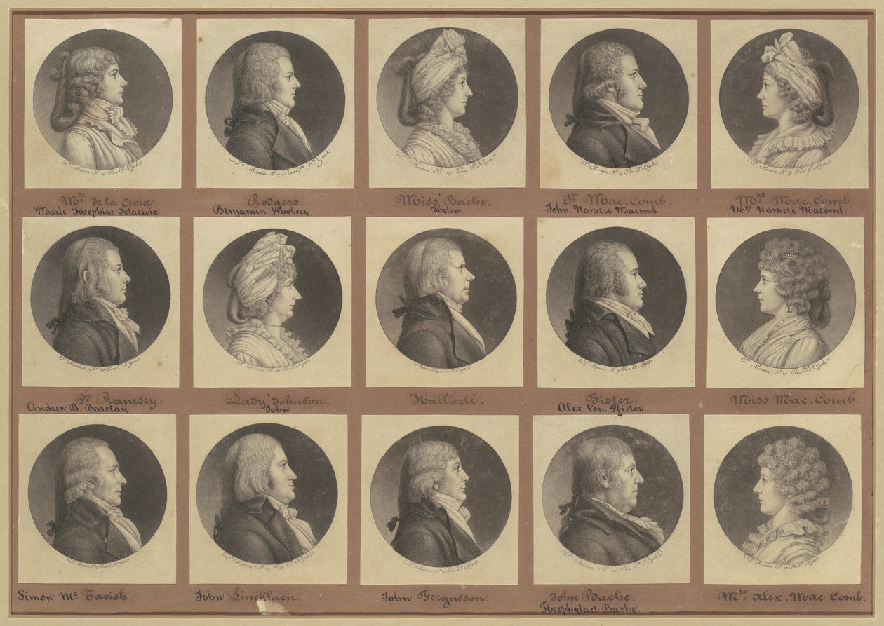 Saint-Mémin samling af portrætter, gruppe 4 af Charles B. J. Févret de Saint Mémin