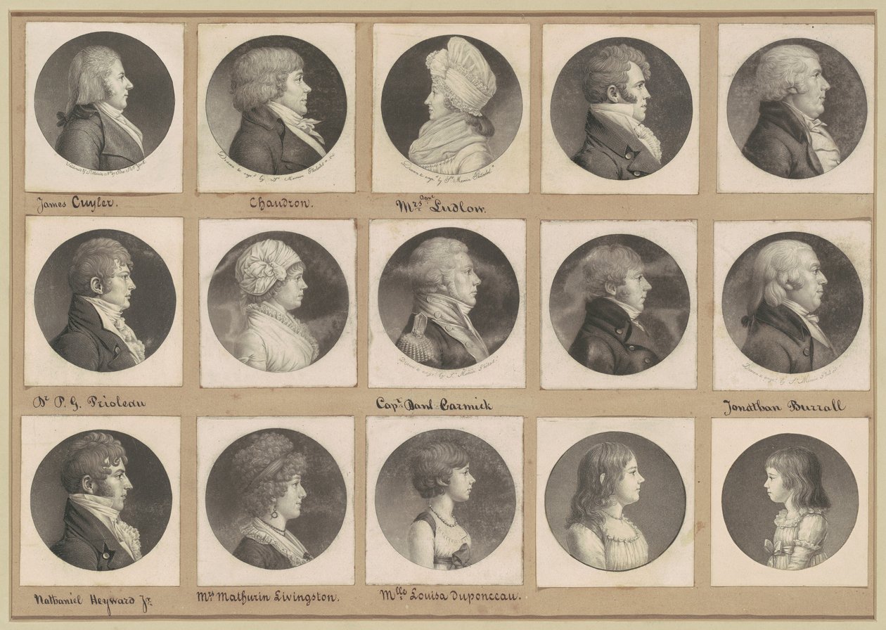 Saint-Mémin samling af portrætter, gruppe 52 af Charles B. J. Févret de Saint Mémin