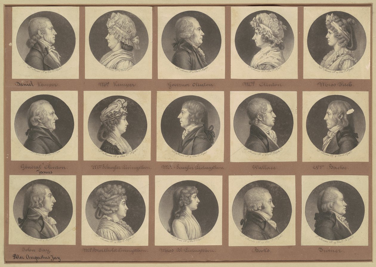 Saint-Mémin samling af portrætter, gruppe 5 af Charles B. J. Févret de Saint Mémin