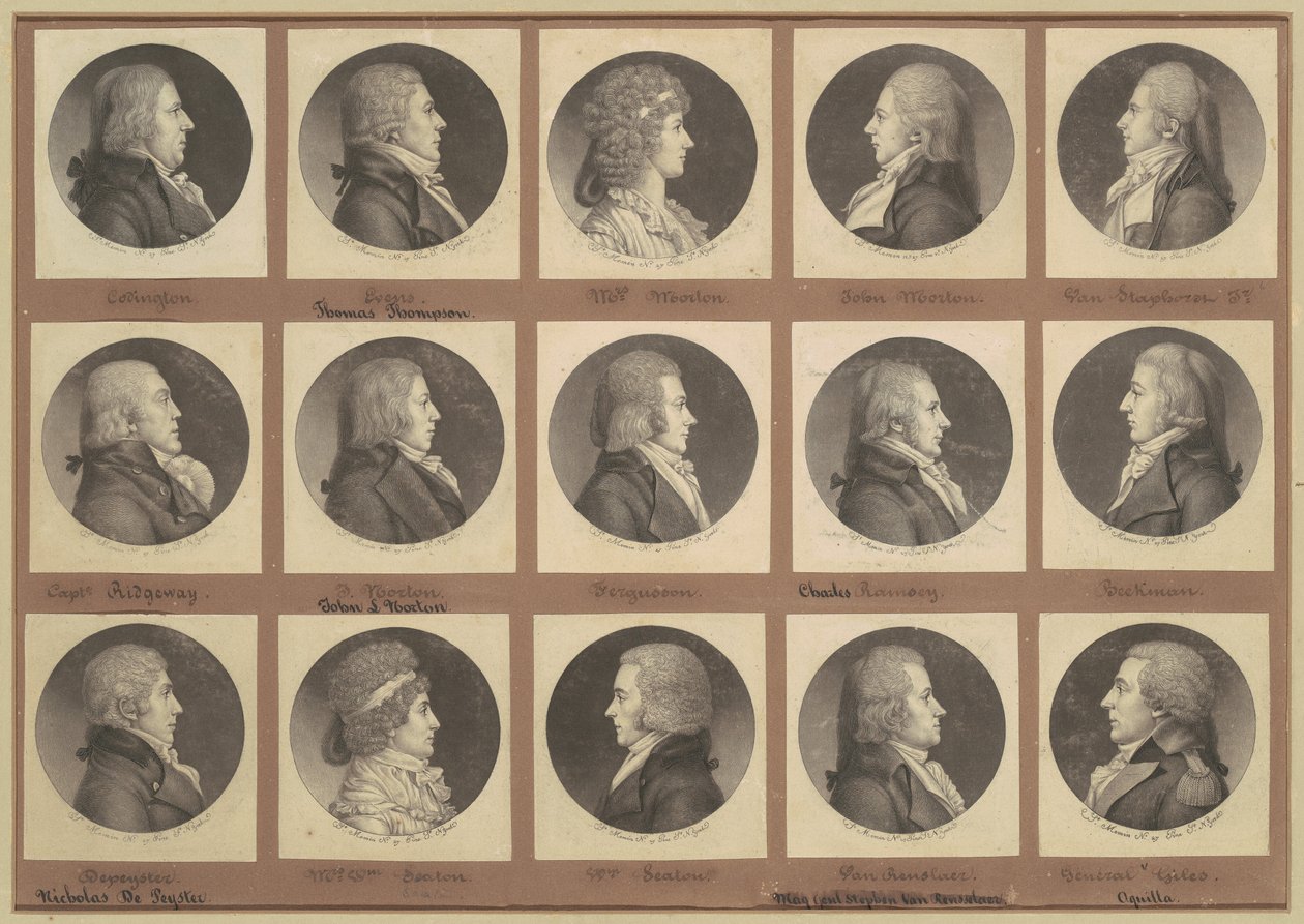 Saint-Mémin samling af portrætter, gruppe 6 af Charles B. J. Févret de Saint Mémin