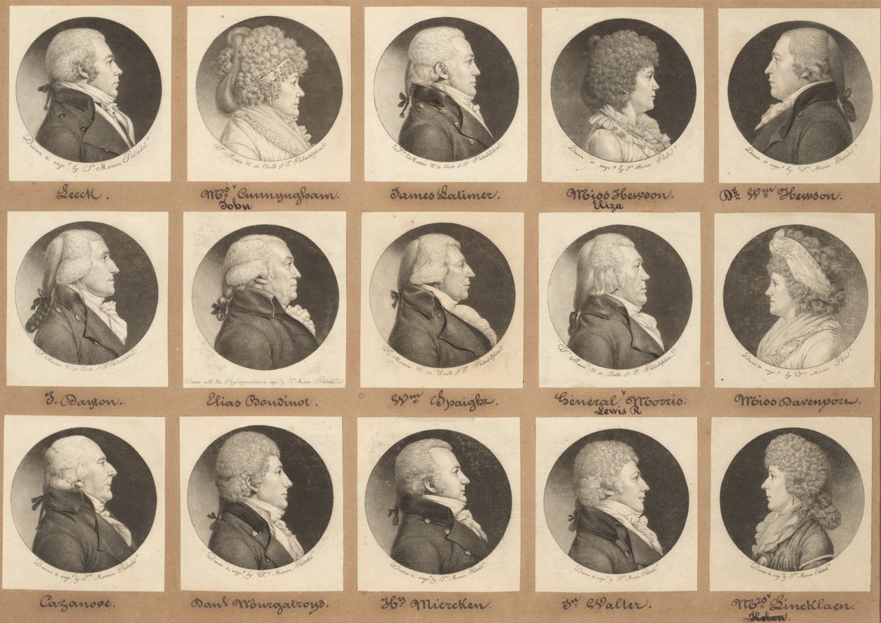 Saint-Mémin samling af portrætter, gruppe 9 af Charles B. J. Févret de Saint Mémin