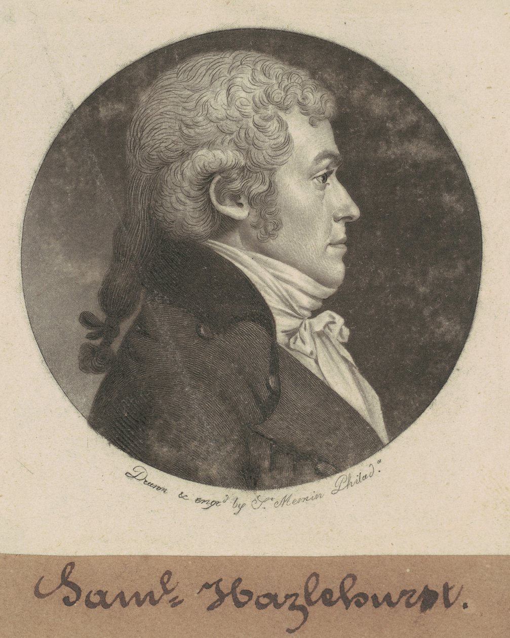 Samuel Hazlehurst af Charles B. J. Févret de Saint Mémin