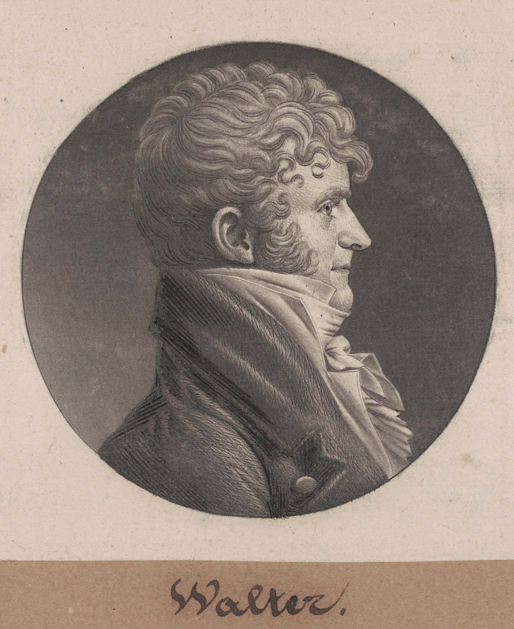 Samuel Purviance Walker af Charles B. J. Févret de Saint Mémin
