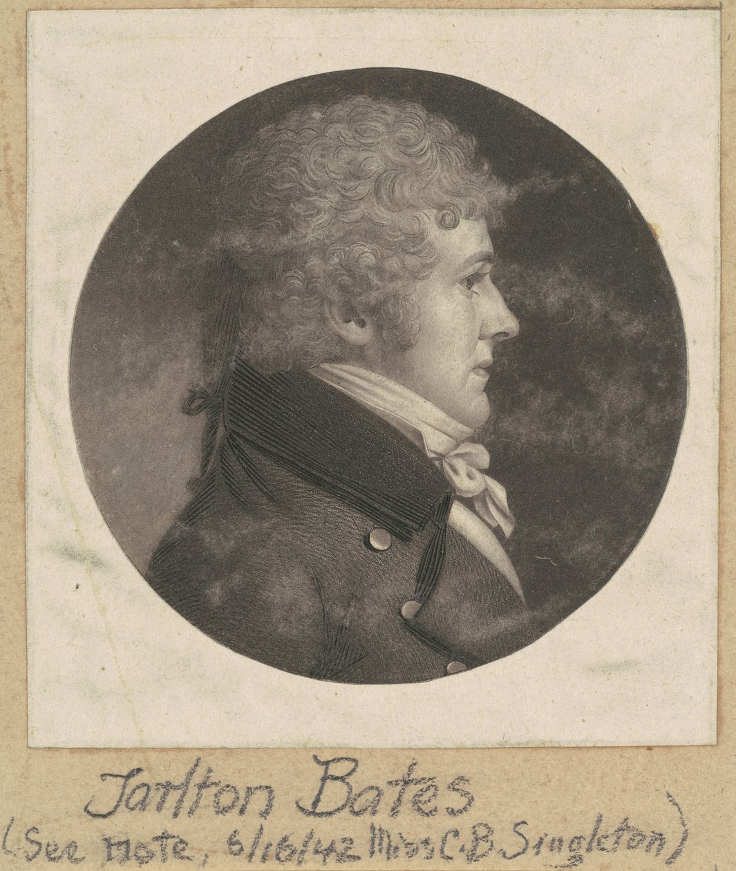 Tarlton Bates af Charles B. J. Févret de Saint Mémin