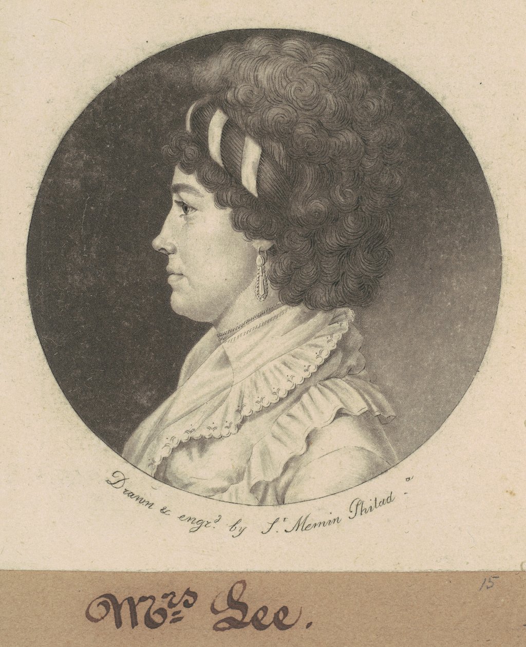 Temperance Hedge Lee af Charles B. J. Févret de Saint Mémin