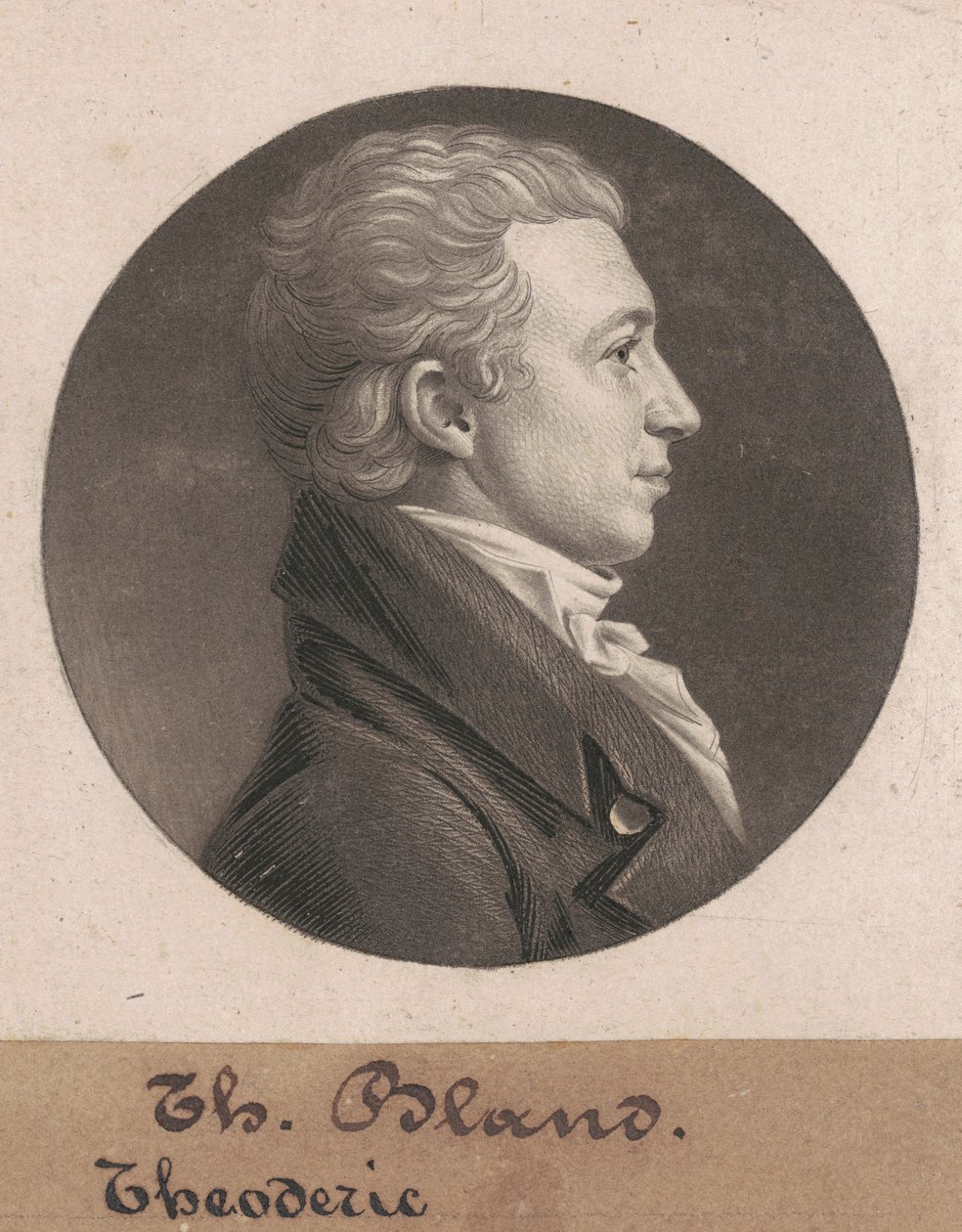 Theodorick Bland af Charles B. J. Févret de Saint Mémin
