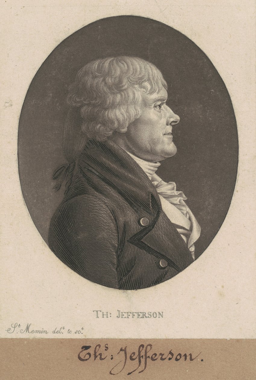 Thomas Jefferson af Charles B. J. Févret de Saint Mémin