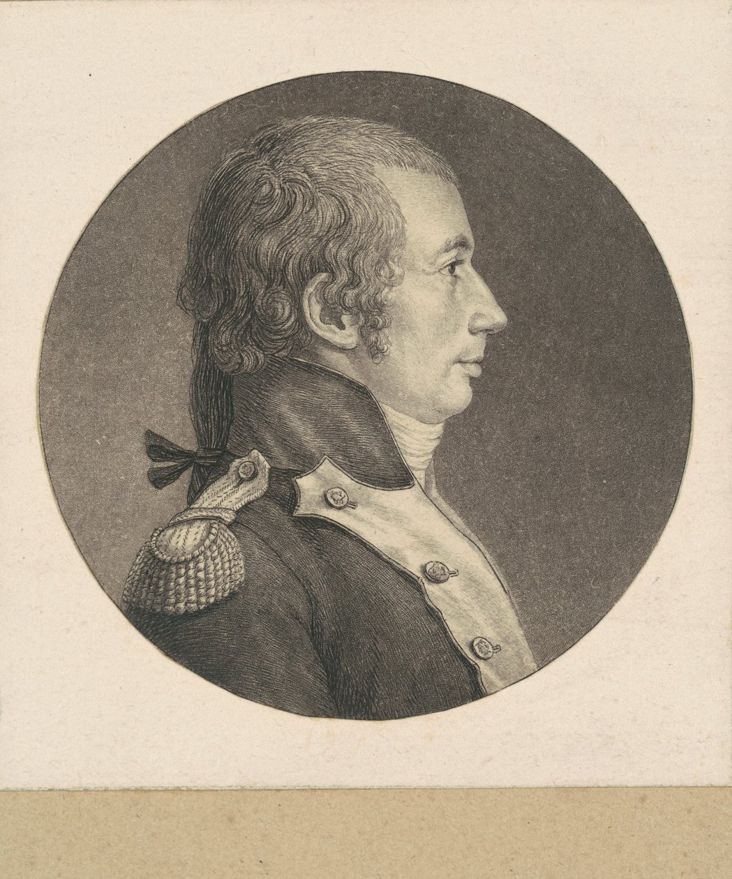 Uidentificeret oberst for det franske infanteri af Charles B. J. Févret de Saint Mémin