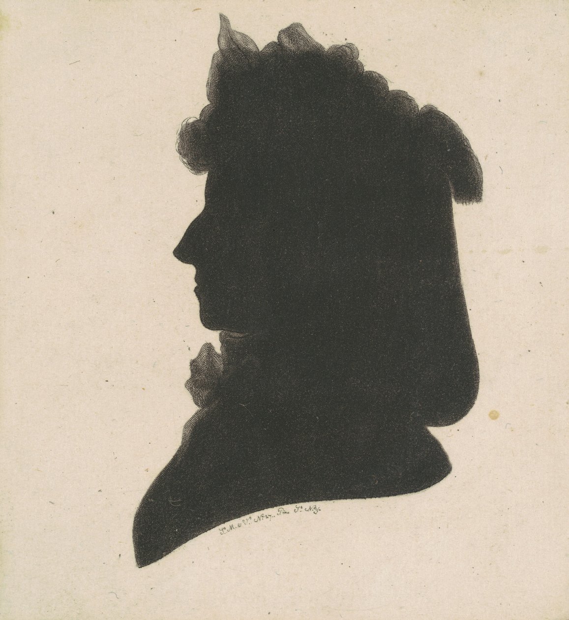 Uidentificeret kvindelig silhuet af Charles B. J. Févret de Saint Mémin