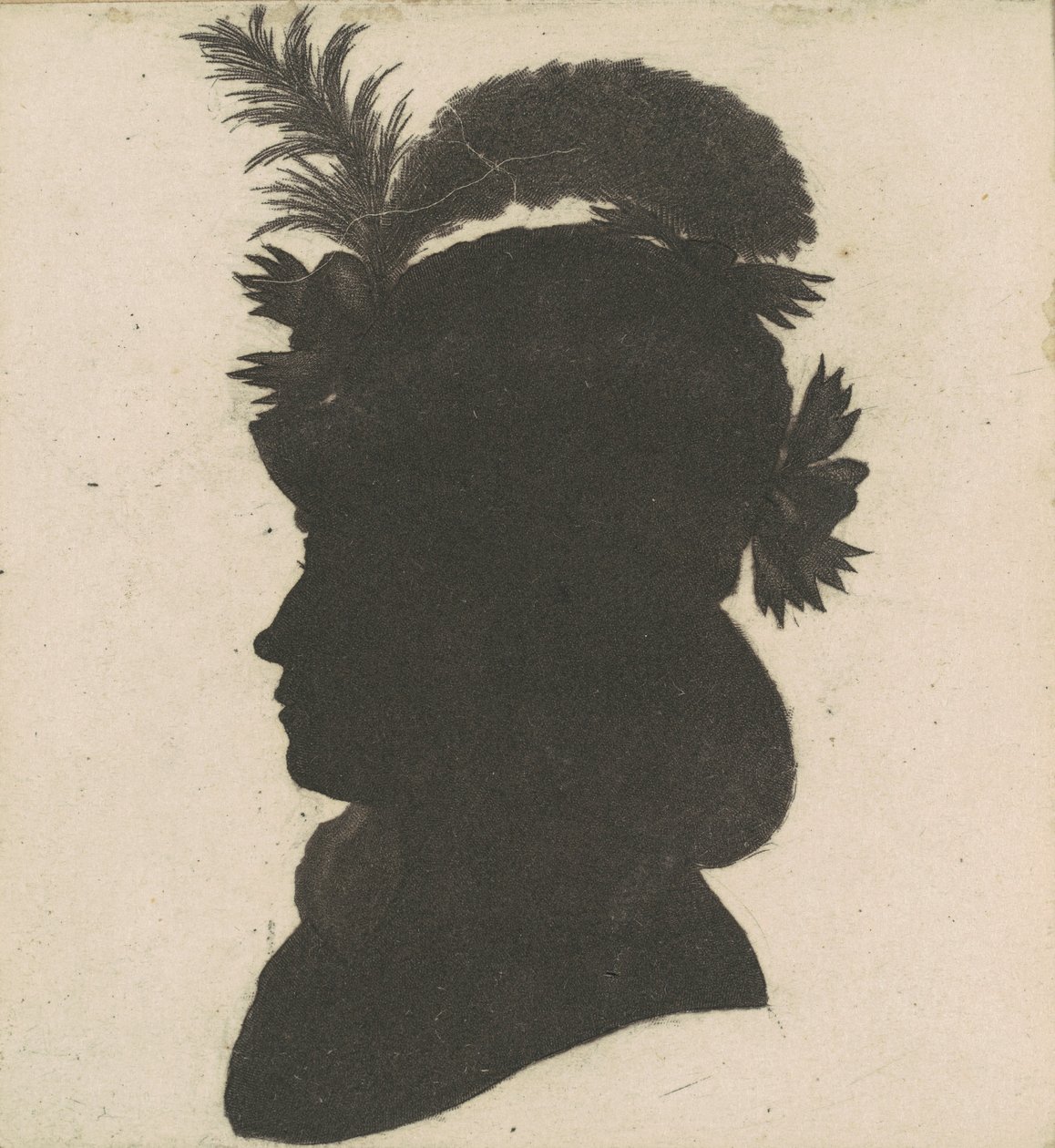 Uidentificeret kvindelig silhuet af Charles B. J. Févret de Saint Mémin