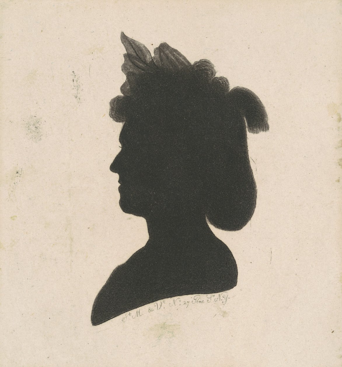 Uidentificeret kvindelig silhuet af Charles B. J. Févret de Saint Mémin
