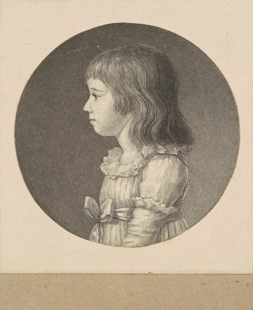 Uidentificeret pige af Charles B. J. Févret de Saint Mémin
