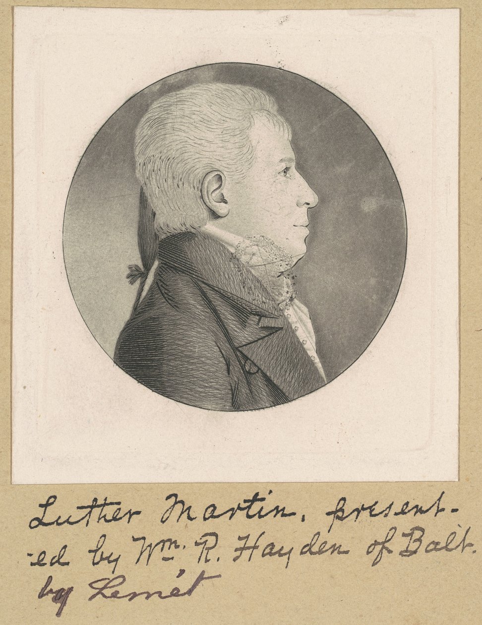 Uidentificeret mand af Charles B. J. Févret de Saint Mémin