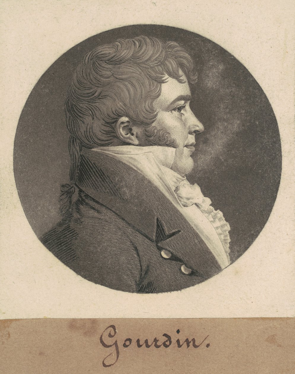 Uidentificeret mand af Charles B. J. Févret de Saint Mémin