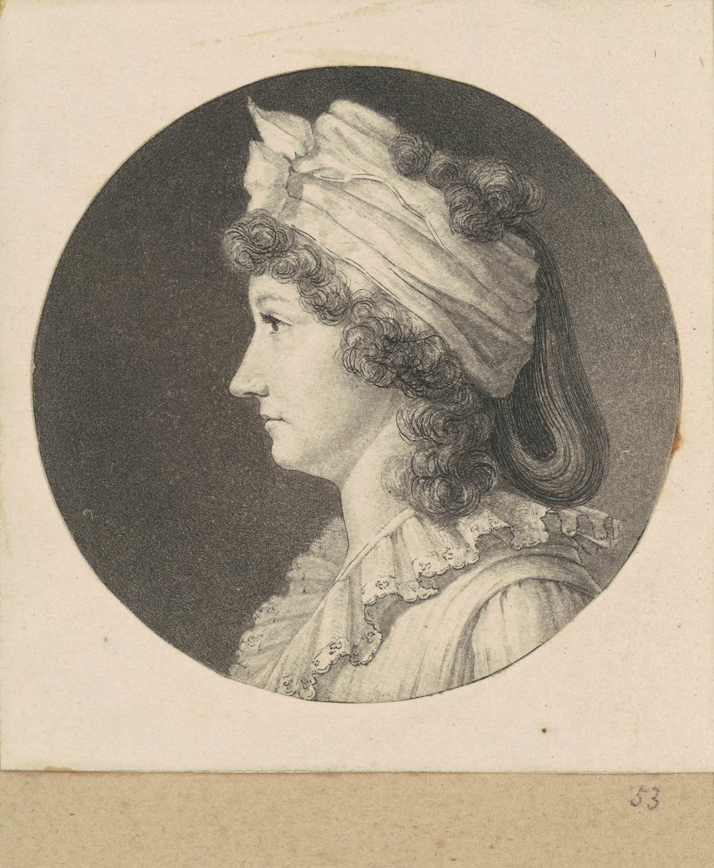 Uidentificeret kvinde af Charles B. J. Févret de Saint Mémin