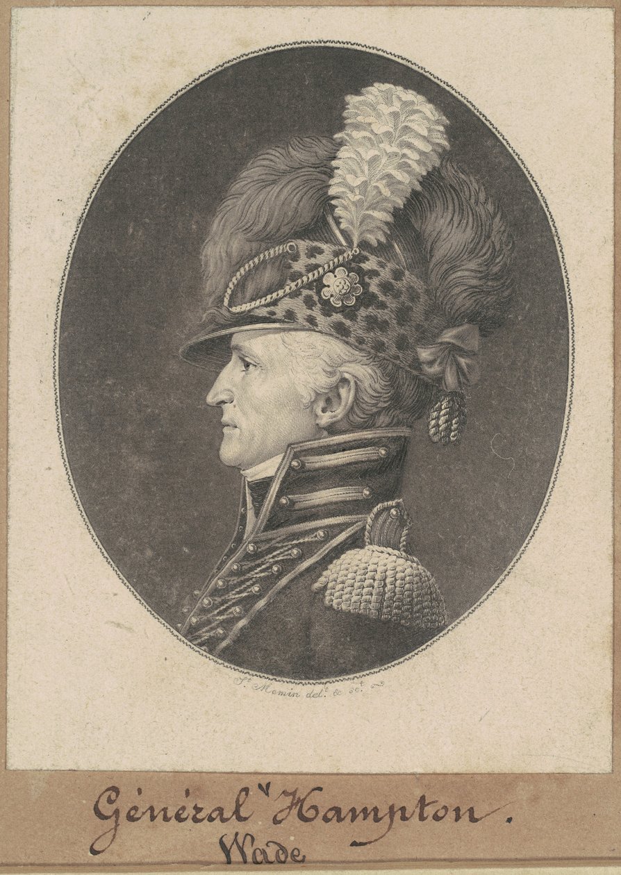 Wade Hampton af Charles B. J. Févret de Saint Mémin