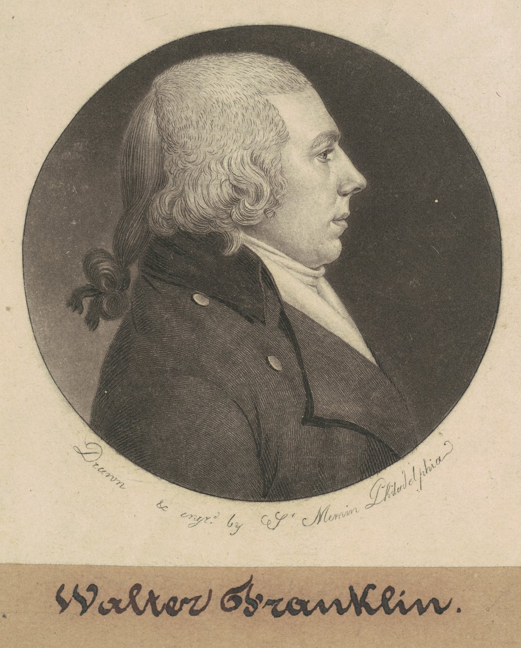 Walter Franklin af Charles B. J. Févret de Saint Mémin