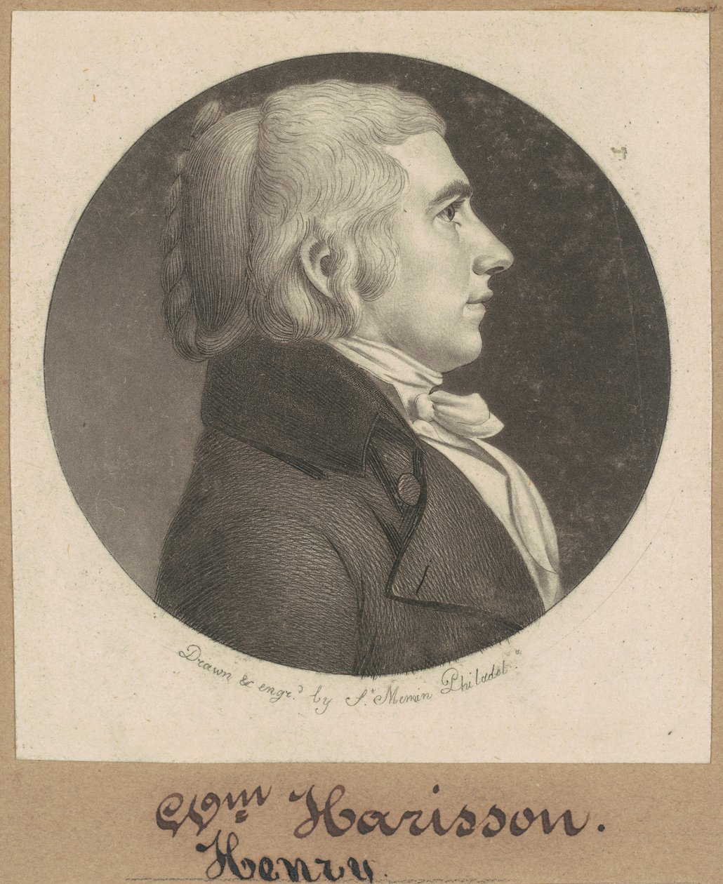 William Henry Harrison af Charles B. J. Févret de Saint Mémin