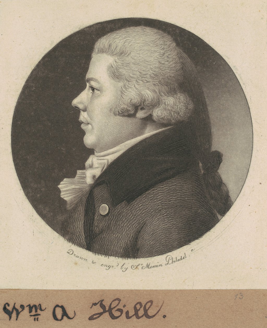 William Henry Hill af Charles B. J. Févret de Saint Mémin