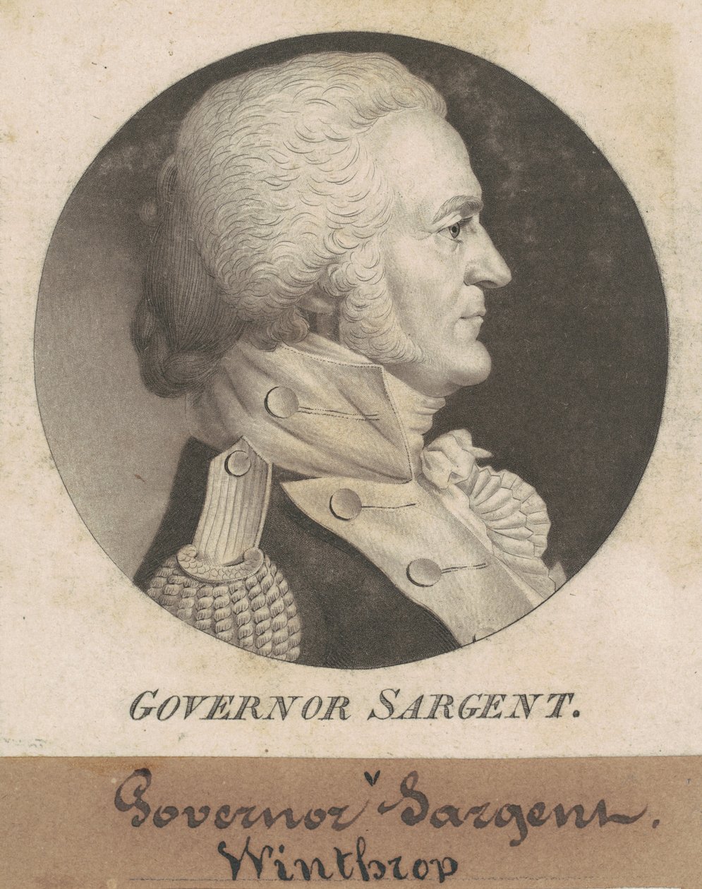 Winthrop Sargent af Charles B. J. Févret de Saint Mémin