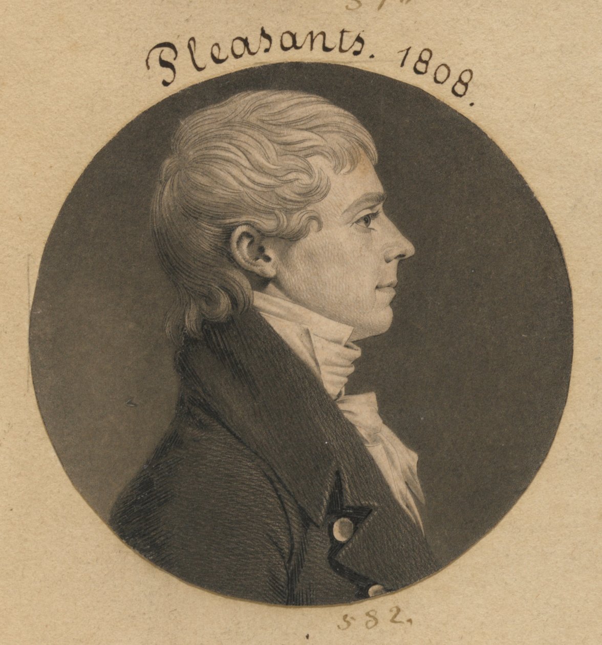 Archibald Pleasants, Jr. af Charles Balthazar Julien Févret de Saint-Mémin