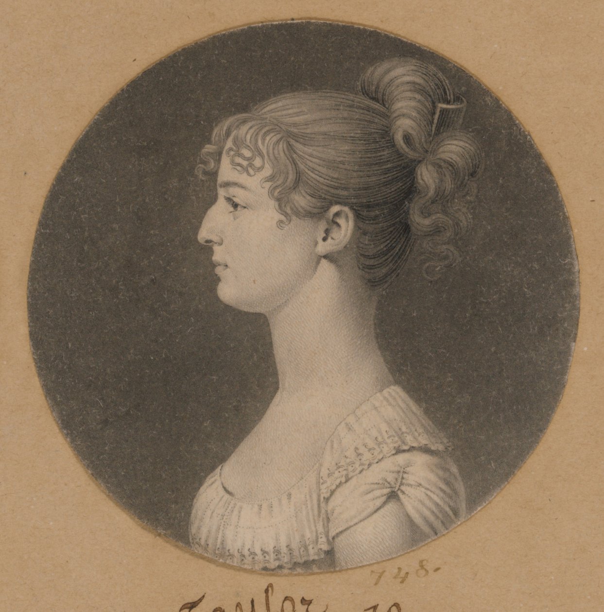 Caroline Lewis Barrett af Charles Balthazar Julien Févret de Saint-Mémin