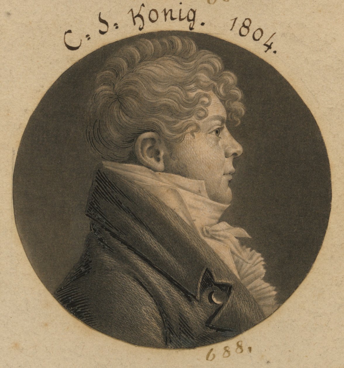 Christian Simon König af Charles Balthazar Julien Févret de Saint-Mémin