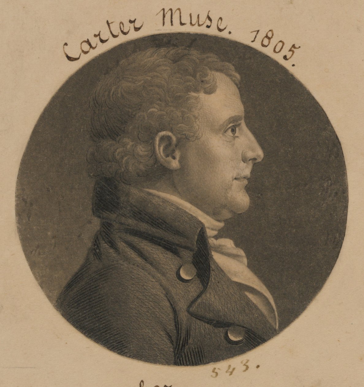 Edward Carter af Charles Balthazar Julien Févret de Saint-Mémin