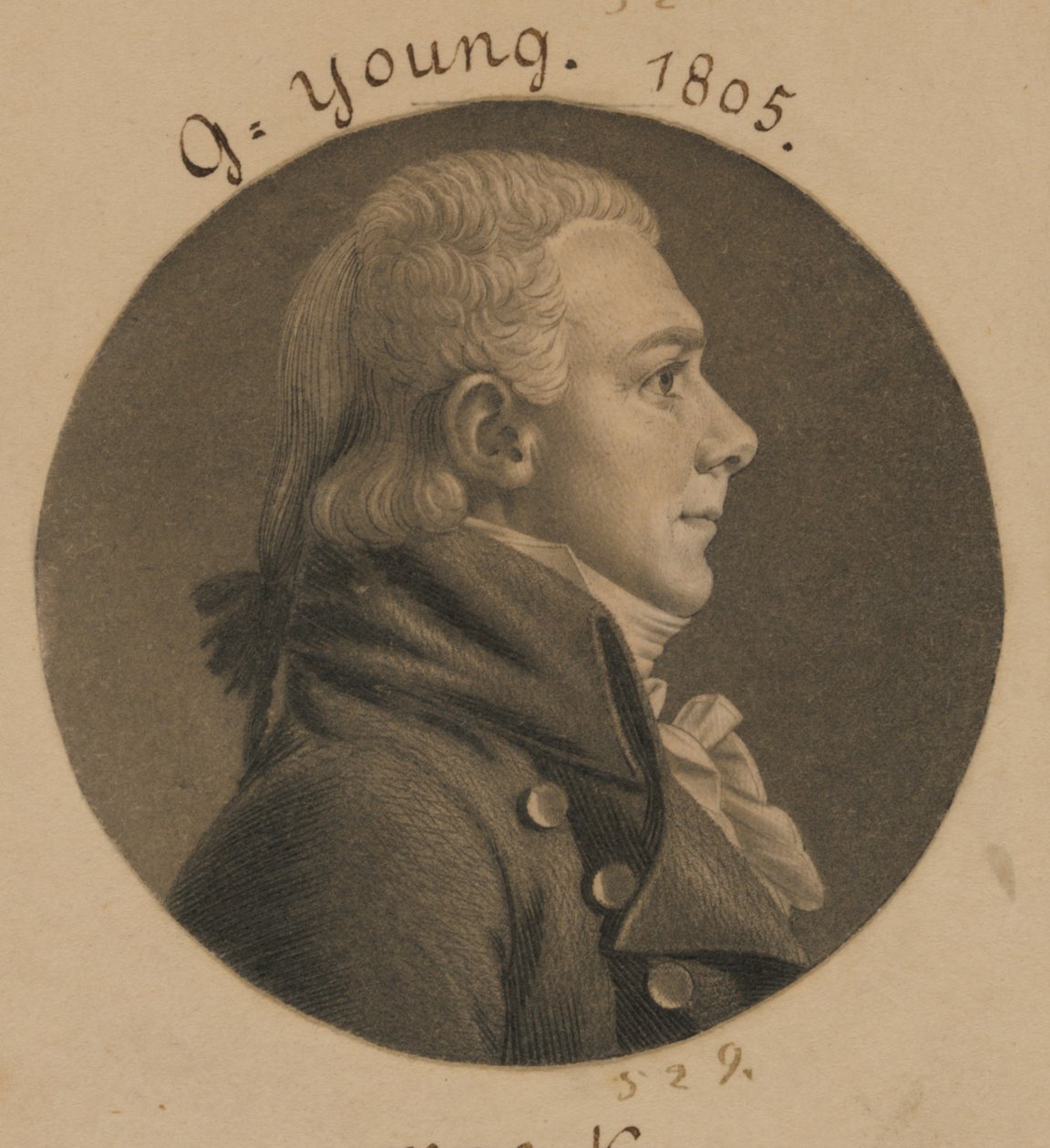 George Young af Charles Balthazar Julien Févret de Saint-Mémin