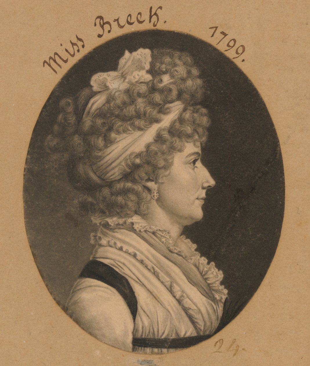 Hannah Breck af Charles Balthazar Julien Févret de Saint-Mémin