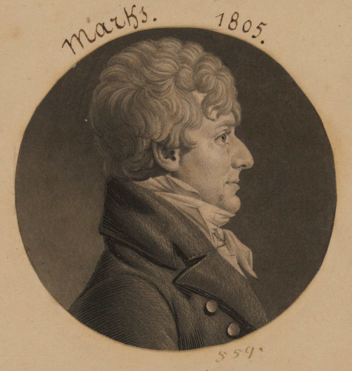 Hyman Marks af Charles Balthazar Julien Févret de Saint-Mémin