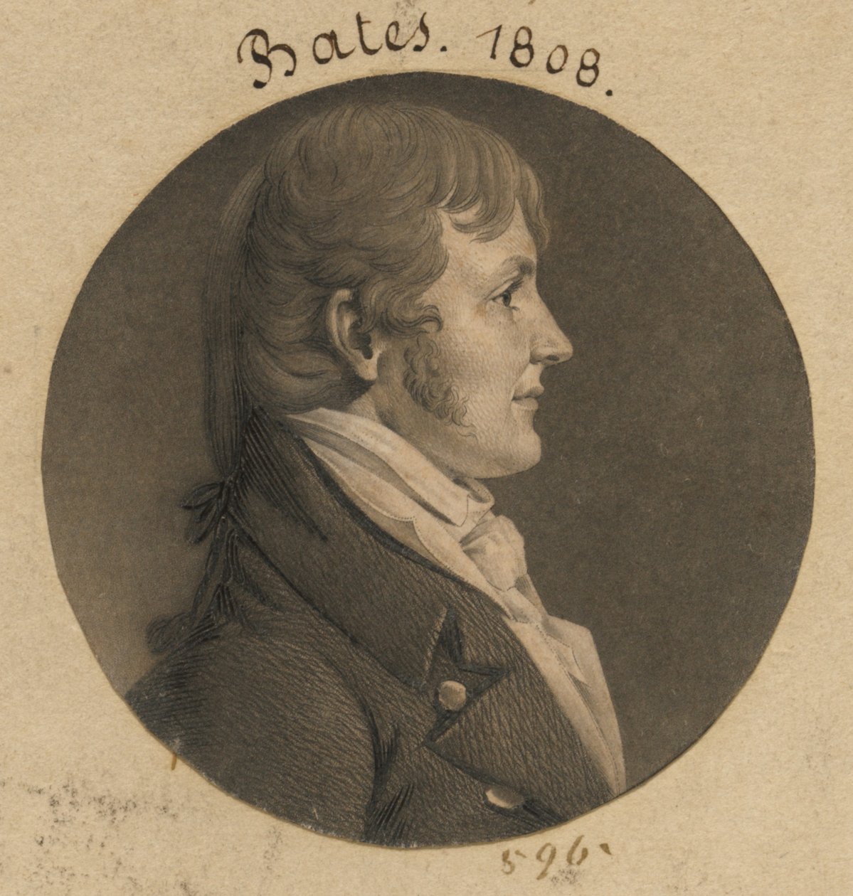 James Woodson Bates af Charles Balthazar Julien Févret de Saint-Mémin