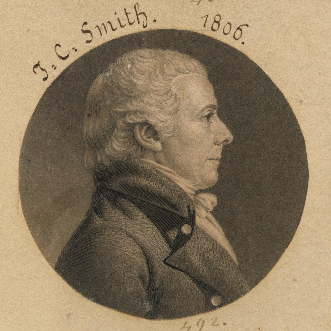 John Cotton Smith af Charles Balthazar Julien Févret de Saint-Mémin